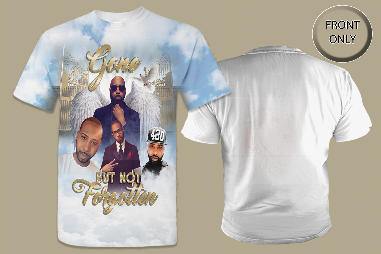 GONE BUT NOT FORGOTTEN GATE Memorial All-Over 3D T-Shirt