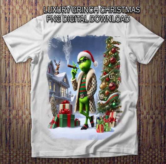 Luxury Grinch Christmas PNG DESIGN