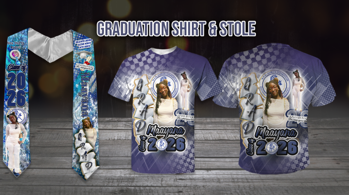 Graduation Stole and Matching 3D T-Shirt