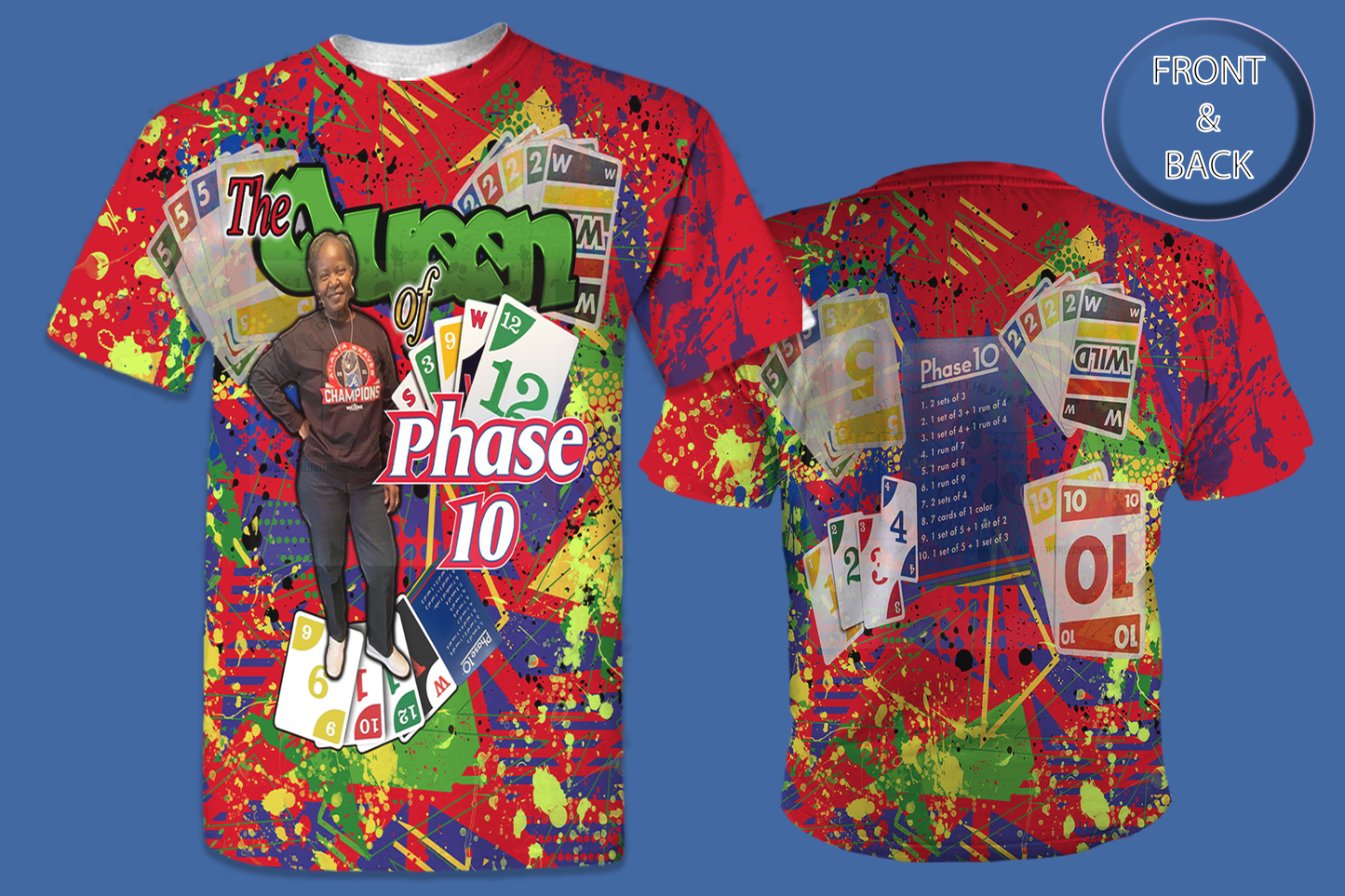 Phase 10 Card Game All-Over 3D T-Shirt