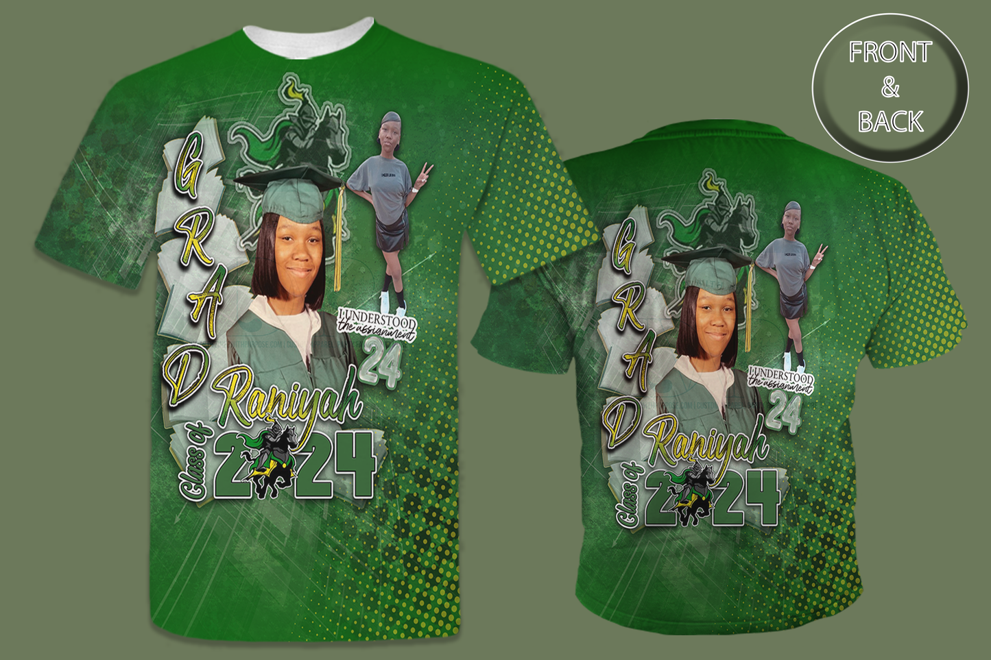 GRAD Class of 2024 Design All-Over 3D T-Shirt