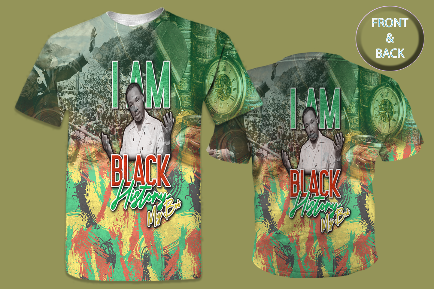 I AM BLACK HISTORY MLK All-Over 3D T-Shirt